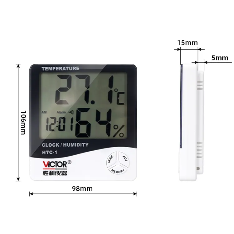 Thermomètre numérique populaire de haute qualité hygromètre température humidité