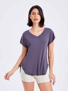 Haut court de <span class=keywords><strong>yoga</strong></span> décontracté léger et uni pour femme, séchage rapide, respirant, amincissant, idéal pour la course et le fitness - Product Image 4