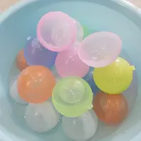 Yaz açık havuz plaj su topu oyuncak çocuk su dövüş oyunu yeniden kullanılabilir kendinden sızdırmazlık silikon su balonu