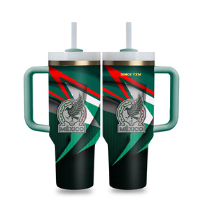 كوب ماء مخصص بشعار كأس العالم لكرة القدم 2026، تصميم مكسيكي أزتيكي بطبقة مزدوجة، سعة 40 أونصة، هدية مميزة - Product Image 5