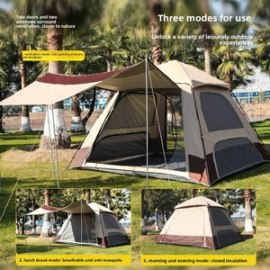 Tente de camping d'été entièrement automatique à ouverture rapide en Oxford pour 10 personnes, monocouche avec structure à une chambre, idéale pour la randonnée - Product Image 6