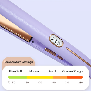 Plancha y Rizador de Pelo Iónico 2 en 1, Chapado en Oro Rosa, 11 Ajustes de Temperatura, LED, Doble Voltaje, Calentamiento Rápido, Placas de Titanio - Product Image 3