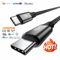 Câble USB Type C de charge rapide UNIEAN 60W, cordon tressé en nylon, chargeur haute vitesse compatible avec les téléphones Android et les ordinateurs portables
