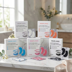 Masque pour les yeux au collagène hydrolysé biologique à double hyaluronate, marque privée, pour atténuer les <span class=keywords><strong>cernes</strong></span> et hydrater en profondeur - Product Image 1