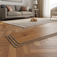Plancher SPC Chevron 6mm 8mm, étanche, à clipser, en chevrons, pour salon, plancher vinyle