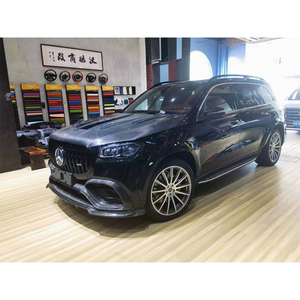 Piezas de automóviles para mercedes-benz GLS63 <span class=keywords><strong>AMG</strong></span> <span class=keywords><strong>2021</strong></span> actualización LD estilo cuerpo Kit labio delantero Tuyere rueda ceja difusor trasero capó de ala superior - Product Image 1