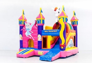 Multiplay Fairy <span class=keywords><strong>Wonderland</strong></span> thư bị trả lại nhà Inflatable công viên nước trò chơi tùy chỉnh trẻ em Jumper Inflatable bouncy lâu đài trượt nước kết hợp - Product Image 3