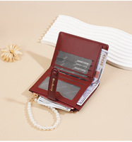 Baellerry Dompet ritsleting ramping Fashion wanita baru dengan tempat kartu dan dompet koin jendela ID/foto dan lapisan poliester kulit PU