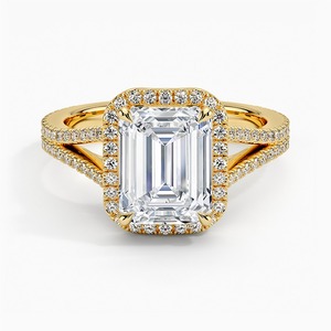 Bague de fiançailles élégante en or pour femme, pierre scintillante, bijoux de mode pour mariage et anniversaire - Product Image 4