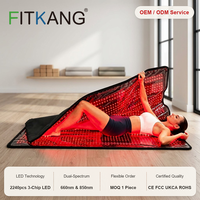 Sac de couchage Fitkang OEM à lumière rouge avec fonction pulsée 660nm 850nm, couverture de lit à lumière rouge intégrale 2240 LED sans scintillement