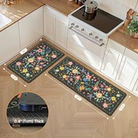 Tapis de cuisine moderne CR, rembourré, anti-fatigue, imperméable, lavable, antidérapant, en PVC, adapté aux animaux domestiques, réversible