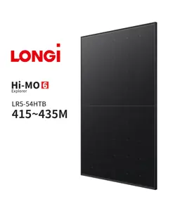 LONGI 풀 블랙 PV 모듈 하프 셀 415W 425W 430W 435W 태양 광 발전 태양 전지 패널 시스템을 설정