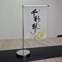 Drapeau de table personnalisé pour bureau avec support, drapeau national de bureau, mât métallique, drapeau de négociation pour table de conférence