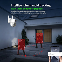 Caméra de sécurité extérieure Tuya double objectif 360 ° PTZ panoramique avec audio bidirectionnel IP66 résistant aux intempéries pour Yard Villa