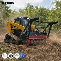 Chargeuse compacte sur chenilles avec broyeur hydraulique pour le débroussaillage et le développement des terres