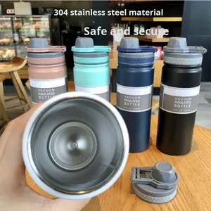 750ml công suất lớn đôi tường thép không gỉ cách nhiệt chân không Flask thể thao xách tay chai nước với cao su sơn in ấn - Product Image 2