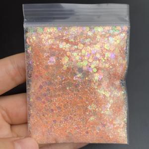 Vendita calda 2oZ borsa pastello iridescente Glitter alla rinfusa PET arcobaleno Glitter poliestere misto Glitter per Nail Art natale decorazione - Product Image 6