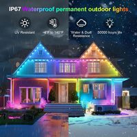 Lumières Extérieures Permanentes Point Adressable RVB Maison Accent Toit Avant-toit Jardin Vacances Décoration de Noël Led Pixel Point Lights