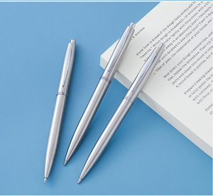 Stylo bille en acier inoxydable personnalisé avec logo imprimé multicolore, prise en main confortable, idéal pour le bureau, la publicité et les cadeaux d'entreprise - Product Image 1