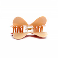 DOWELL 10cm nœud en acétate papillon en forme de coeur tacheté rose personnalisé en gros Style coréen pince à cheveux pour femme