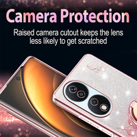 Support de téléphone brillant lentille Protection peau sensation dos couverture mobile pour Oneplus 11/11Pro/10T/10 Pro/9/9R/12/8T/13/6T/7T/9RT/Étuis 13T