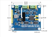 Waveshare HAT d'extension CAN FD isolé à 2 canaux, modèle 2-CH CAN FD HAT pour Raspberry Pi, avec circuits de protection intégrés multiples