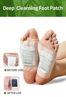 Patchs détoxifiants pour les pieds au gingembre et à l'armoise, nettoyage en profondeur, élimination des toxines, soins des pieds, emballage personnalisé disponible, vente chaude 2026
