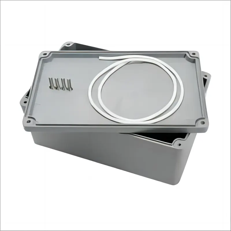 Kotak sambungan aluminium 188x120x78mm penutup logam IP65