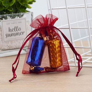 Custom Spec Custom Logo Organza Pouches Bulk Drawstring Mesh Jewelry Bags Sheer Fabric <b>Gift</b> <b>Wrap</b> <b>Wedding</b> Party Branding ODM - Product Image 4