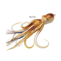 Leurre de pêche lumineux en forme de pieuvre, encre luminescente, jupes de calmar, appât souple en plastique, pêche à la traîne en eau salée, plomb de 200g, marlin