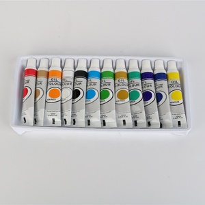 Juego de pintura al óleo de acuarela profesional de <span class=keywords><strong>12</strong></span> tubos para adultos y niños artistas principiantes 12ml 0,4 oz suministros de pintura - Product Image 2