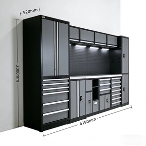 Équipement d'atelier personnalisable, armoire à outils en métal, fabriquée en acier à fermeture douce, adaptée à <span class=keywords><strong>l</strong></span>'atelier, au <span class=keywords><strong>garage</strong></span>, aux quincailleries, aux meubles - Product Image 3