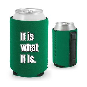 Enfriador de Latas Magnético Plegable de Neopreno Aislado al por Mayor con Logotipo Personalizado para Fiestas en Interiores - Product Image 1