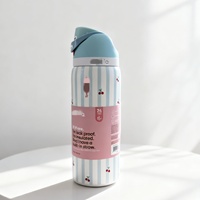 Botella de Agua OWA FreeSip 2026 - Tapa de Doble Apertura, Libre de BPA, Antiderrames, 32 oz, Compatible con Portavasos de Auto, Estilo Color Caramelo