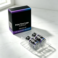 Emballage en blister personnalisé résistant à la chaleur, petit format, 2 contenants pour le stockage de peptides, boîte d'expédition, étiquette privée, fourniture