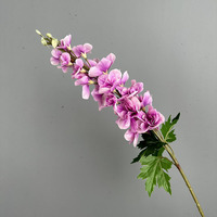 Bunga Delphinium Buatan Berkualitas Tinggi BF-DP06-1Bloom Floral, Warna Ungu Pink Putih, Bunga Delphinium Ajacis Lateks Sentuhan Asli