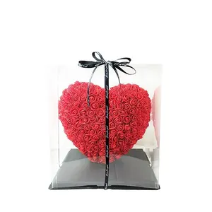 Factory directly supply foam rose heart rose flower heart for Valentine's day love heart