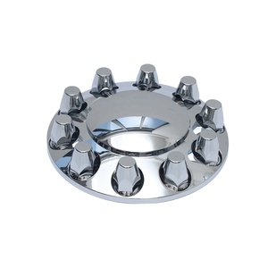 Oferta: Kit Completo de Cubiertas para Ejes de Ruedas de Camión, Cromado ABS, Cubiertas de Tuercas de 33 mm, para Camiones Semi, Círculo de Pernos de 11.25 Pulgadas, Montaje con Pernos - Product Image 2