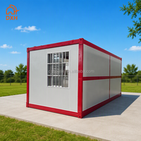 Maison conteneur pliable haut de gamme de 20 pieds en verre, portable et modulaire, pour camping et glamping en resort