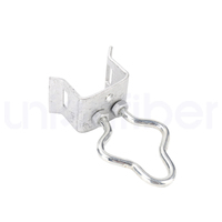 Support de fixation pour poteau avec crochet en queue de cochon, support de fibre optique FTTH, accessoire de quincaillerie pour ligne électrique aérienne en acier galvanisé haute résistance