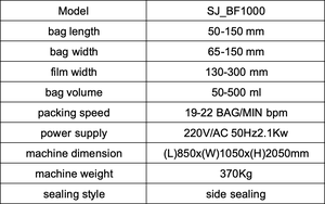 เครื่องบรรจุภัณฑ์อัตโนมัติ SJ-BF1000 ขนาด 50-500 มล. สำหรับบรรจุอาหาร น้ำ และของเหลวบริสุทธิ์ แบบซอง  พร้อมระบบติดกาวและบรรจุภัณฑ์กระดาษ - Product Image 2