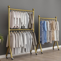 Style nordique intérieur maison et dortoir utilisation pratique porte-manteau Double couche réglable balcon vêtements étendoir Double tige