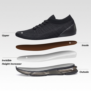 Chaussures décontractées à plateforme pour hommes, fabriquées sur mesure par une usine avec 30 ans d'expérience, rehaussant la taille de 7 cm, en cuir respirant, pour la marche, vente en gros - Product Image 4
