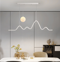 Luxuriöse Esszimmer-Pendelleuchte Tischlampe Barlampe Moderne Einfache Lange Streifenleuchte Restaurant LED-Lampe