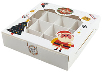 Boîte Cadeau en Gros de Chocolats Sucrés, 16 Compartiments, Emballage Portable en Papier Gaufré avec Fenêtre, pour Biscuits, Bonbons, Gâteaux et Desserts