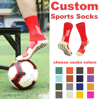 Chaussettes de football antibactériennes sans couture, impression numérique, design dessiné à la main, écologiques, respirantes, antidérapantes
