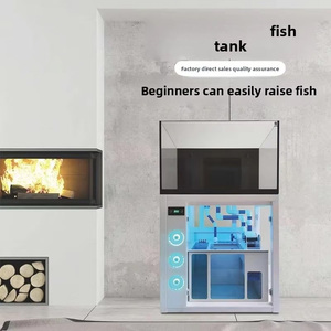 Acuario Moderno <span class=keywords><strong>de</strong></span> Lujo <span class=keywords><strong>para</strong></span> <span class=keywords><strong>Peces</strong></span> <span class=keywords><strong>de</strong></span> <span class=keywords><strong>Agua</strong></span> <span class=keywords><strong>Salada</strong></span>, con Cristal Blanco Ultrafino y Base <span class=keywords><strong>de</strong></span> Madera Sólida, <span class=keywords><strong>para</strong></span> Sala <span class=keywords><strong>de</strong></span> Estar y Oficina - Product Image 2