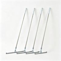Serpillère de sol de haute qualité avec manche en acier inoxydable et lame en caoutchouc gris pour le nettoyage des sols de cuisine, salle de bain et garage