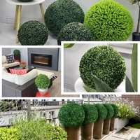 Boules de gazon décoratives en plantes artificielles écologiques protégées contre les UV, boules de buis artificielles, topiaire