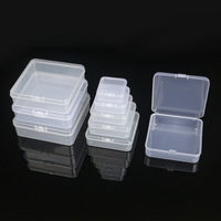 Boîtes de rangement carrées en plastique PP recyclables, différentes tailles, logo personnalisable, étuis pour électronique grand public, bijoux, électronique